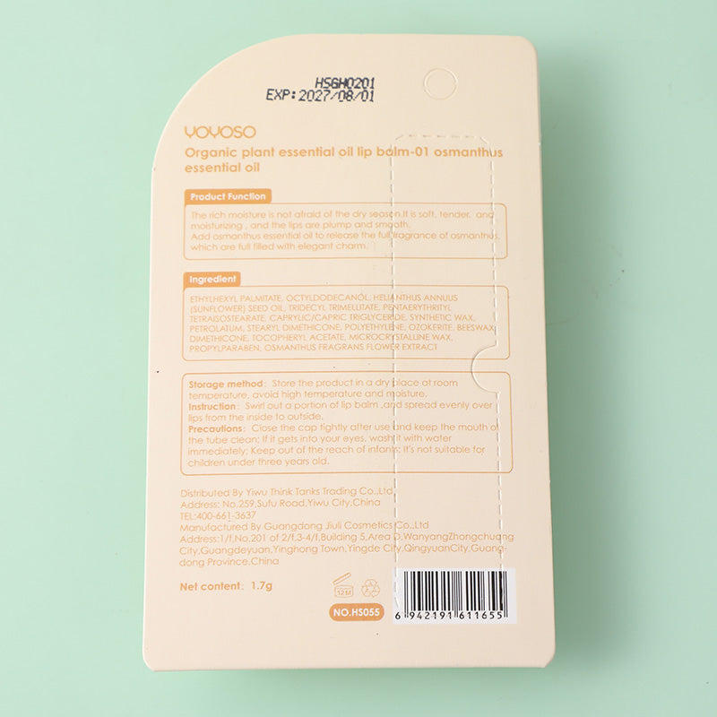 BALSAMO HIDRATANTE PARA LABIOS - NARANJA