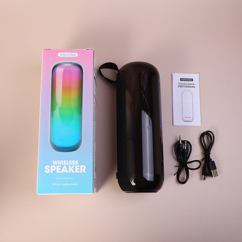 PARLANTE INALAMBRICO CON LUCES - ROJO