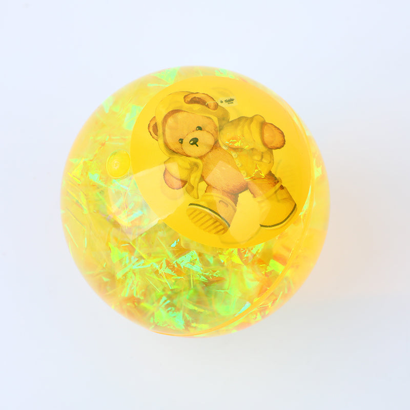 PELOTA 10 CM - TEDDY ISLAND - AMARILLA