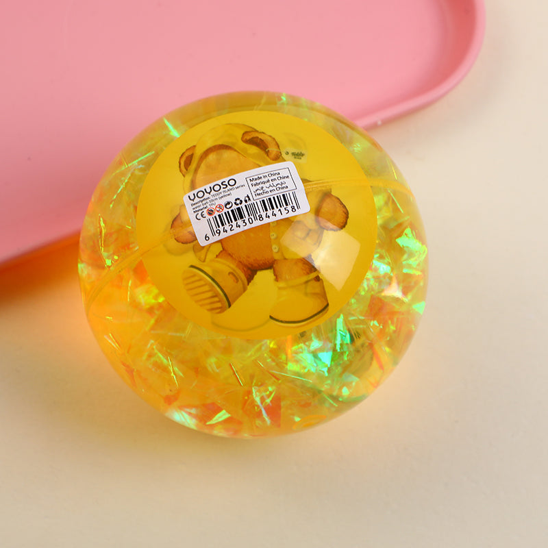 PELOTA 10 CM - TEDDY ISLAND - AMARILLA