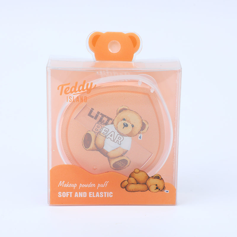 Esponja Teddy Island Con Estuche Naranja