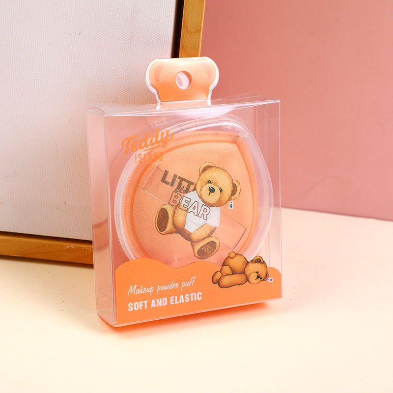 Esponja Teddy Island Con Estuche Naranja