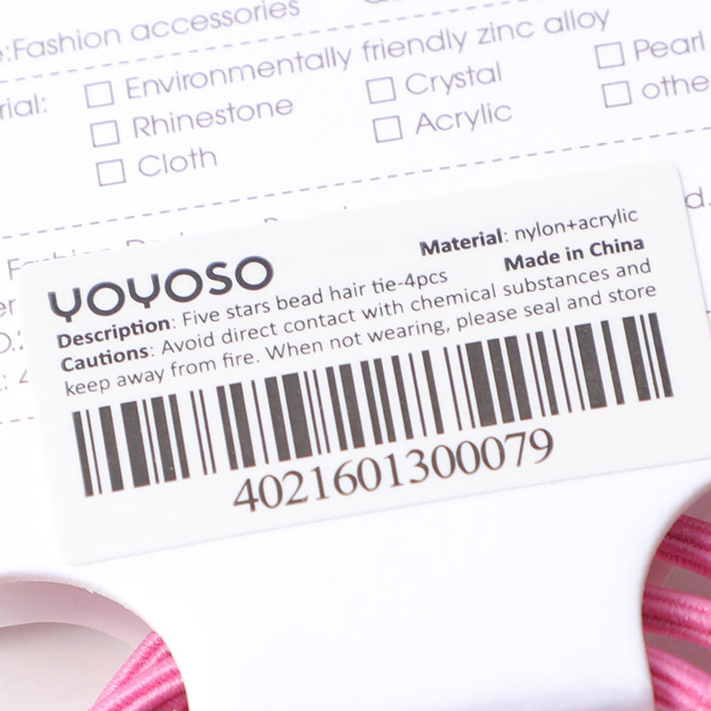 COLITAS PARA EL CABELLO - ESTRELLA - 4 UND