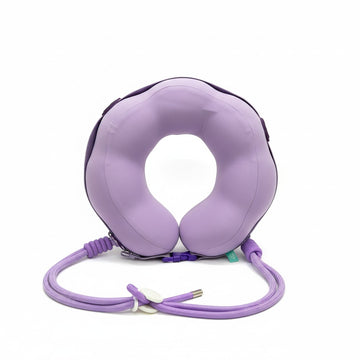 Almohada de Viaje en U Morada con Cuerda Ajustable Soporte Cervical Ergonómico Yoyoso