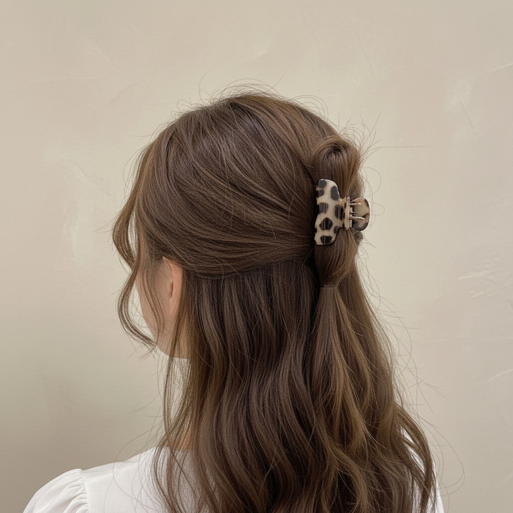 Ganchitos para el Cabello Estilo Leopardo Pack x6 Mini Clips Resistentes y Modernos Yoyoso