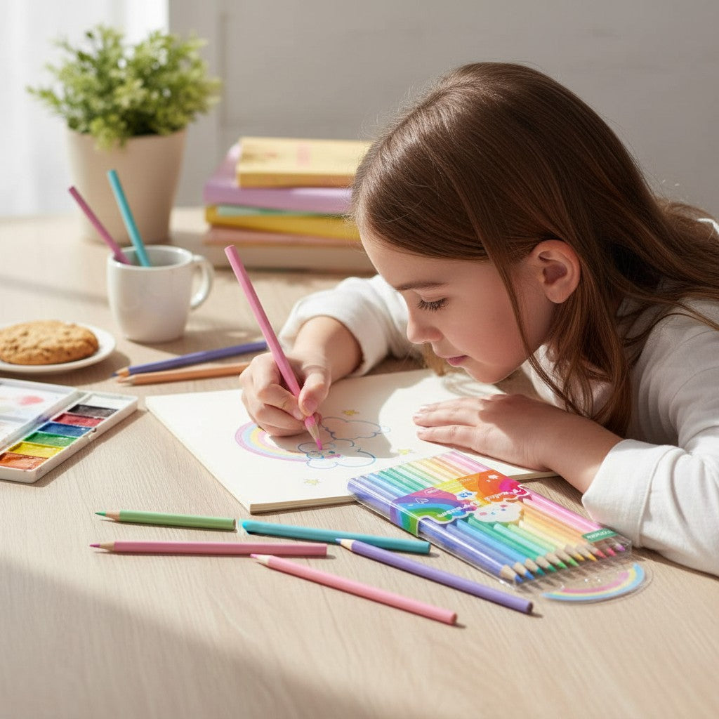 Colores Nube 12 Unidades Set de Lápices de Color Tonos Suaves y Creativos Yoyoso