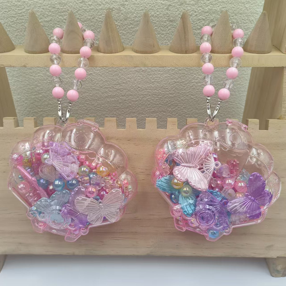 CARTERA DE CONCHA DE MAR CON ACCESORIOS DIY