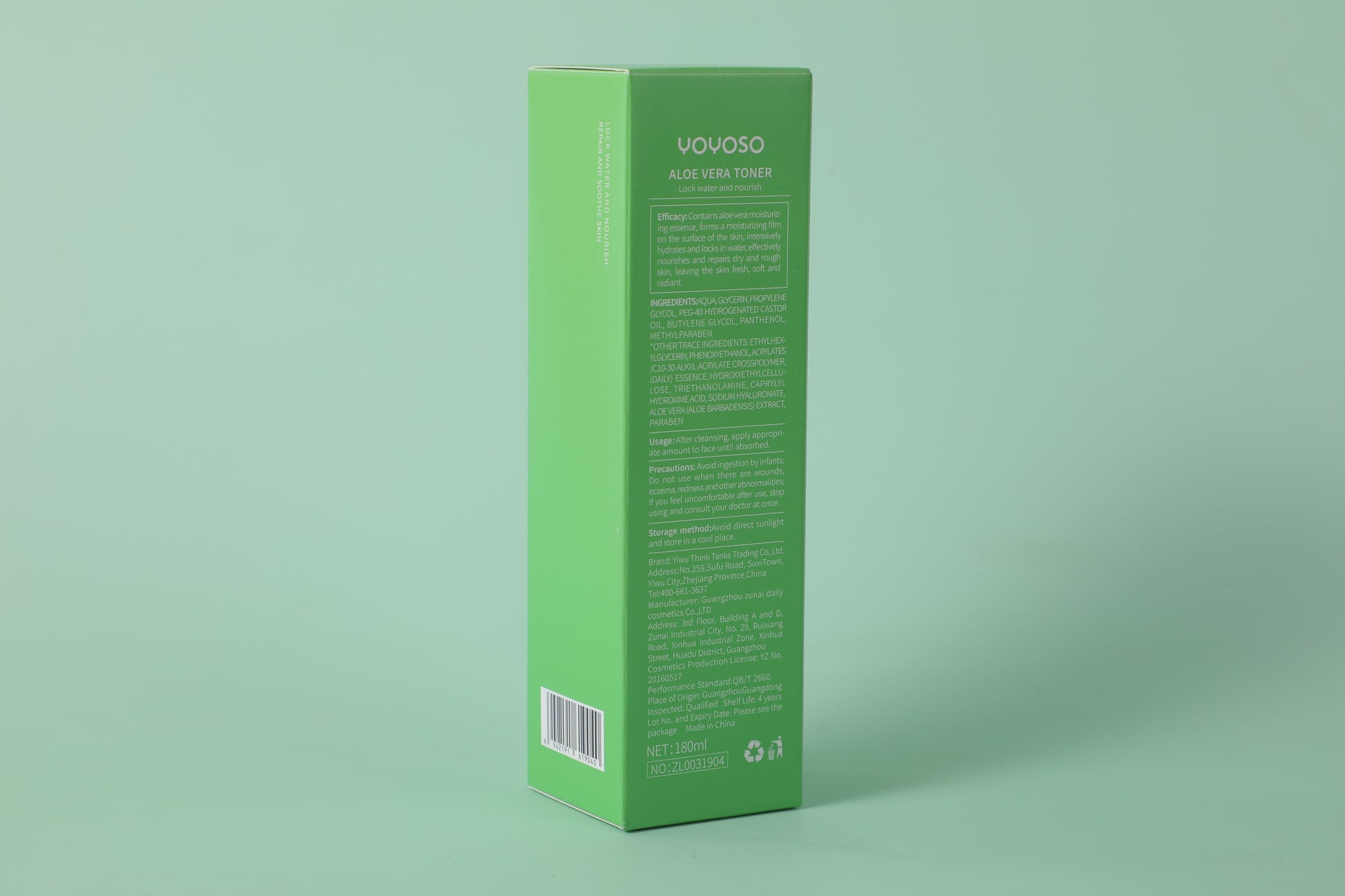 TONICO HIDRATANTE DE ALOE VERA - 180 ML