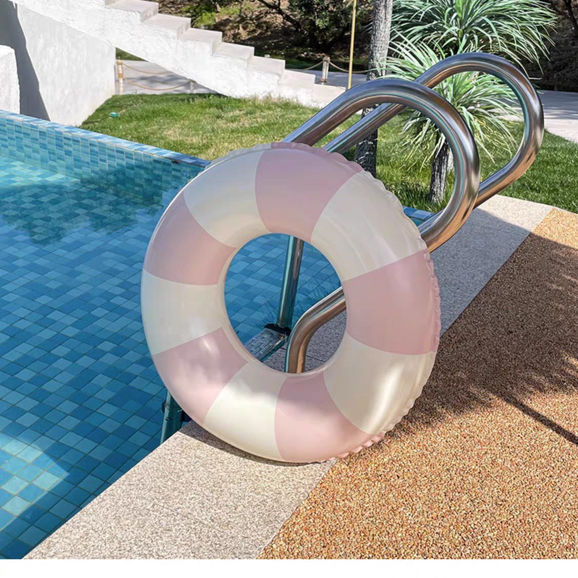 FLOTADOR RAYAS ROSADO - 80CM