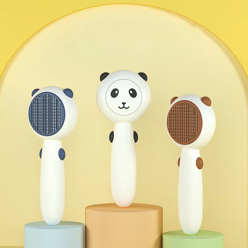 CEPILLO PARA MASCOTAS - SET PANDA