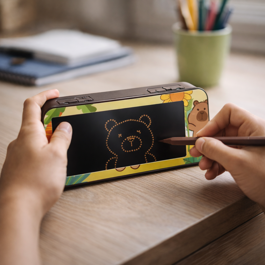 Tablet de Escritura LCD Infantil Reutilizable con Cartuchera Yoyoso