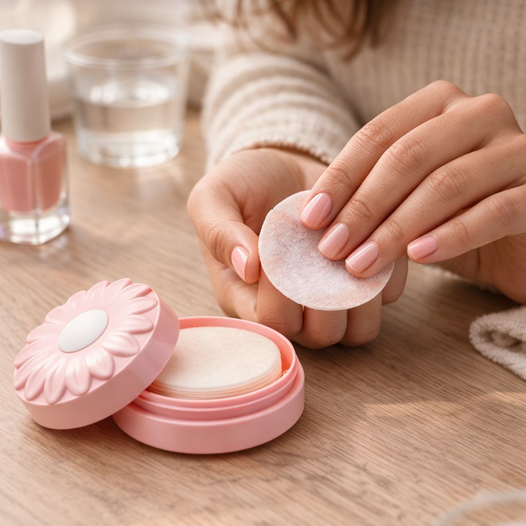 Pads Removedores de Esmalte Flor Rosada 48pcs Yoyoso