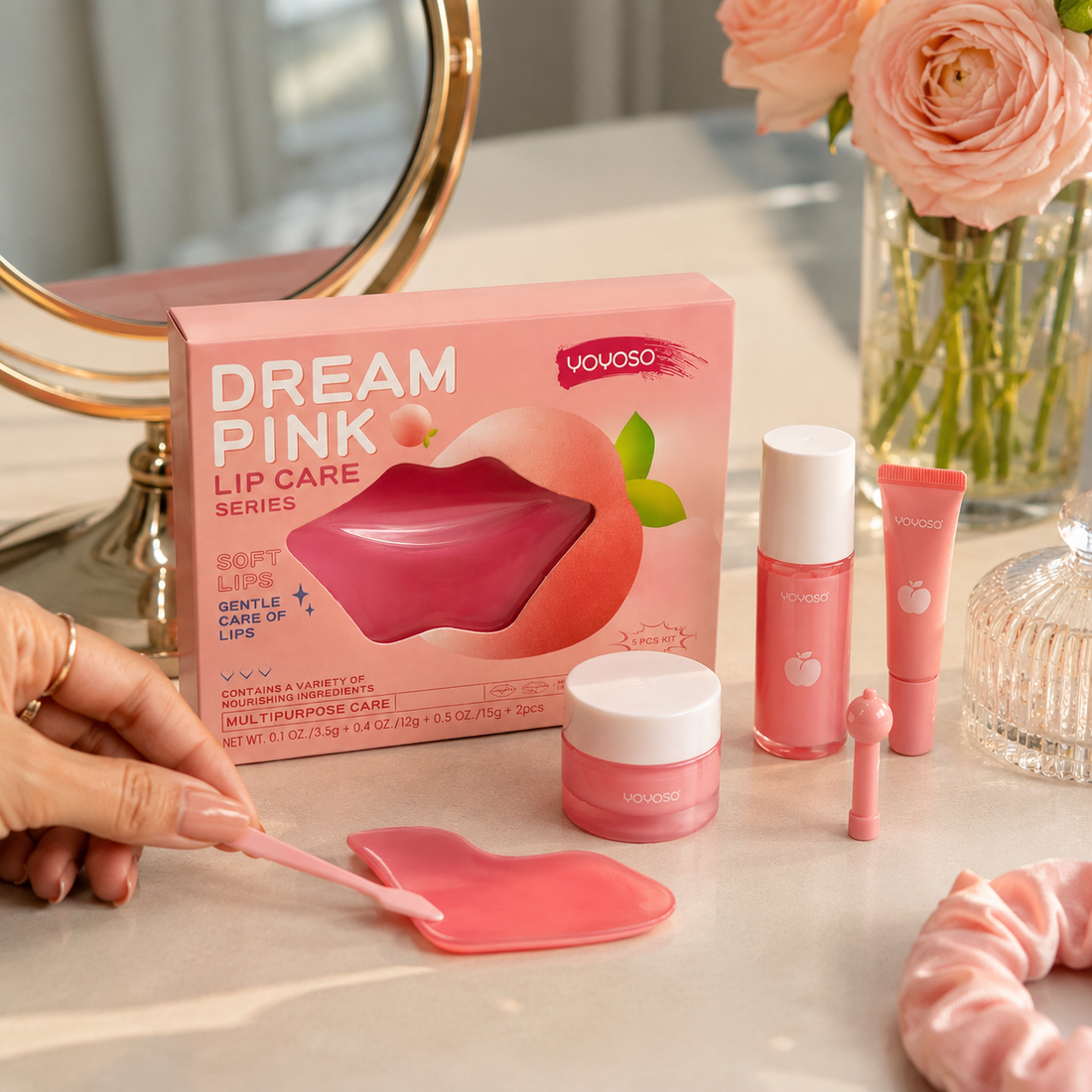 Kit de labios Para Hidratacion 4 en 1 Yoyoso
