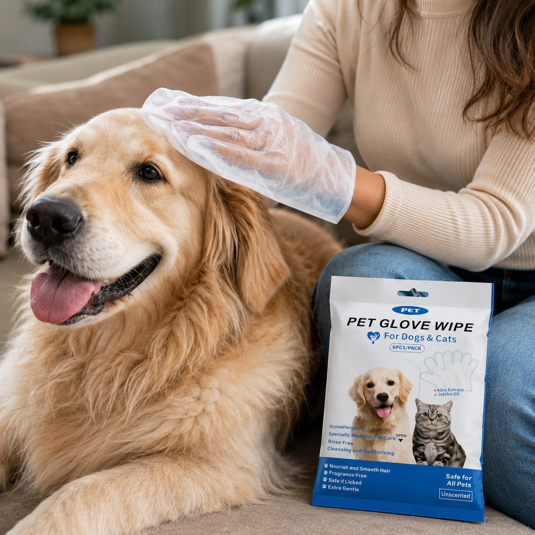 Guantes para la limpieza de tu mascota 6 und yoyoso