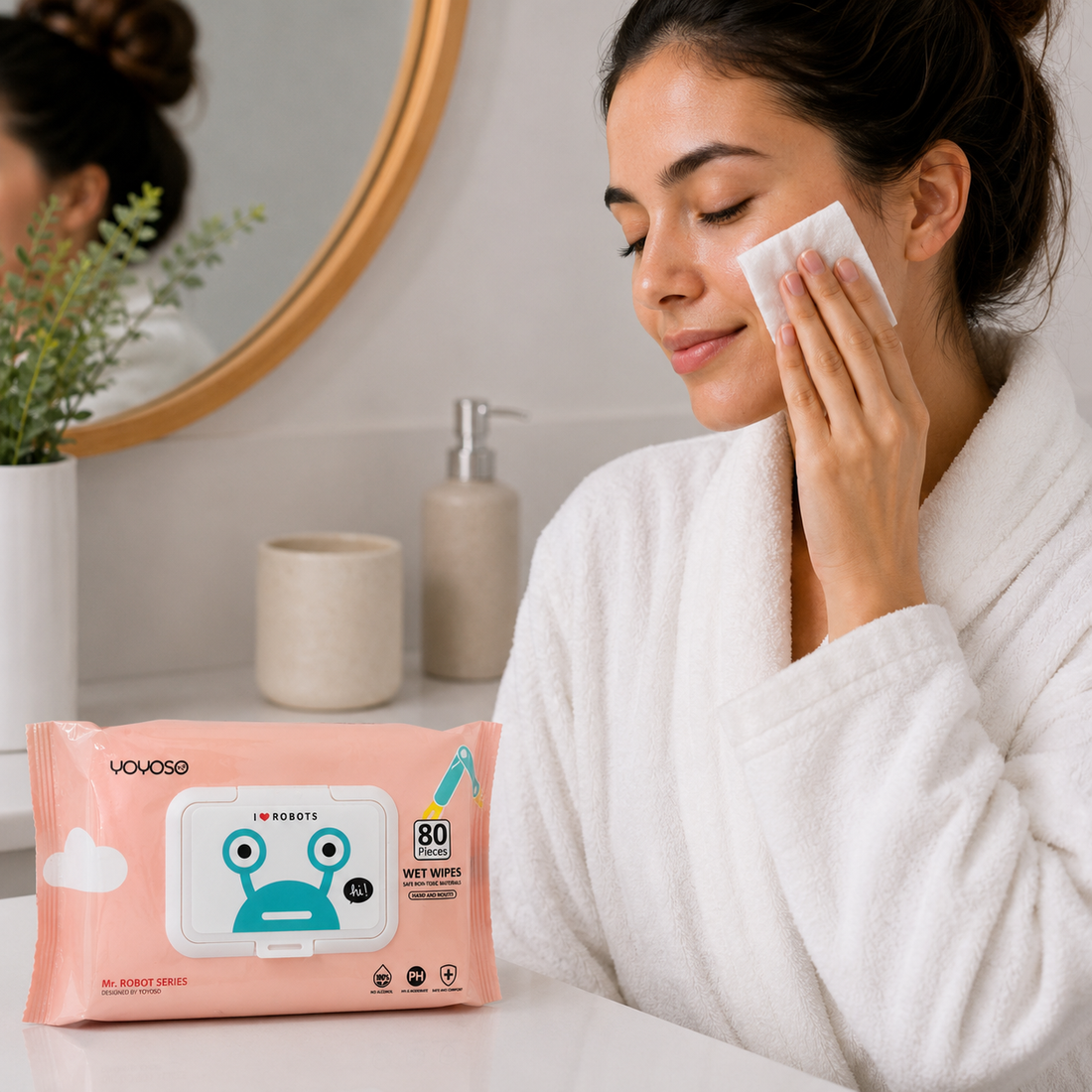 Toallitas  para el cuidado de la piel del bebe 80 piezas yoyoso