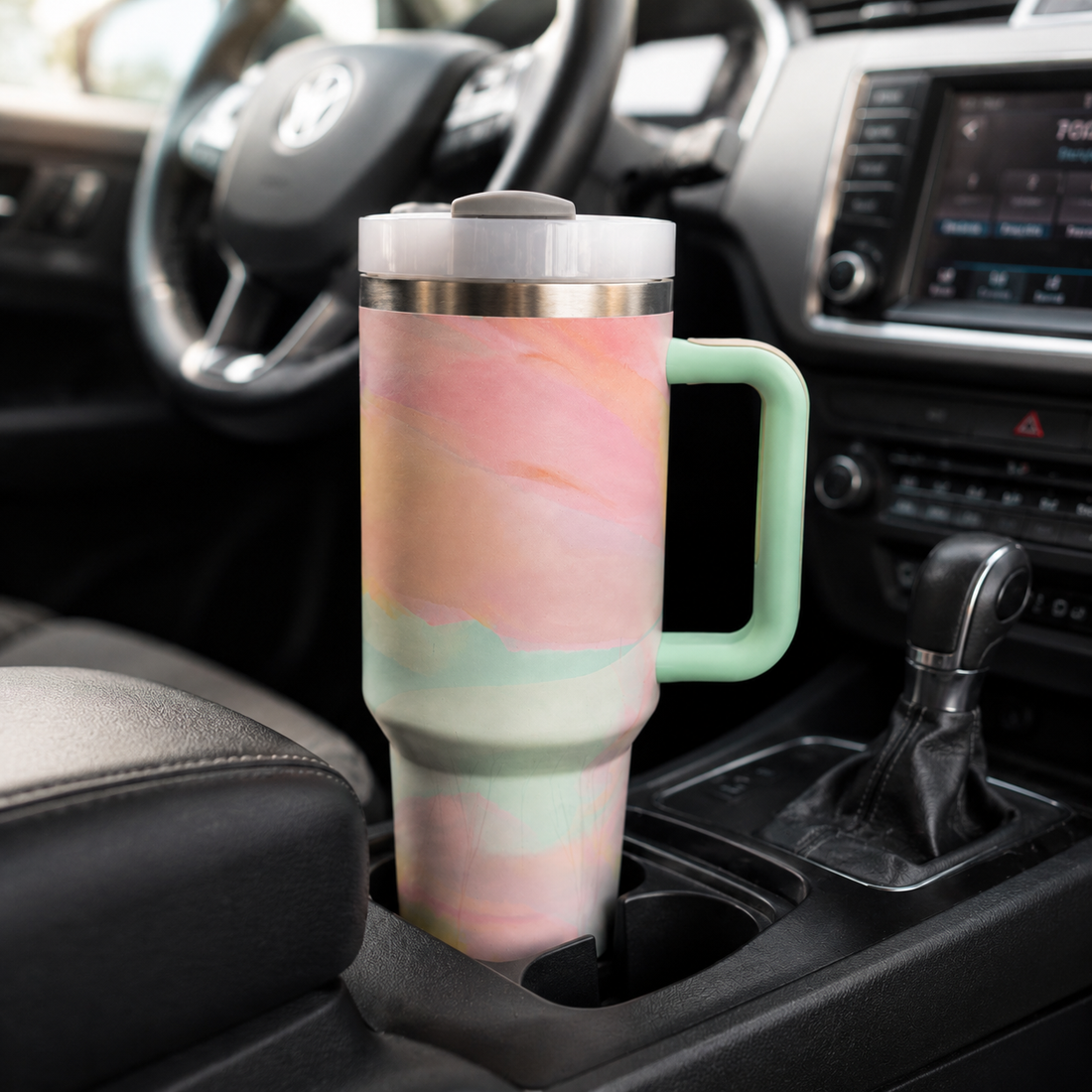 Termo insulado tie-dye 1.2 l rosado  yoyoso