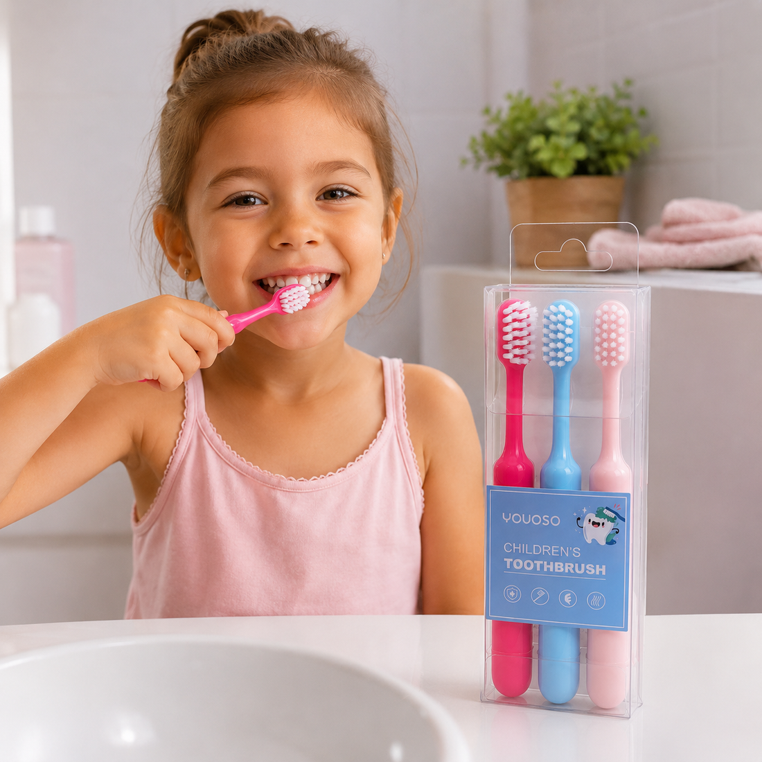 Set Cepillo De Dientes Para Niños 3 Und Yoyoso