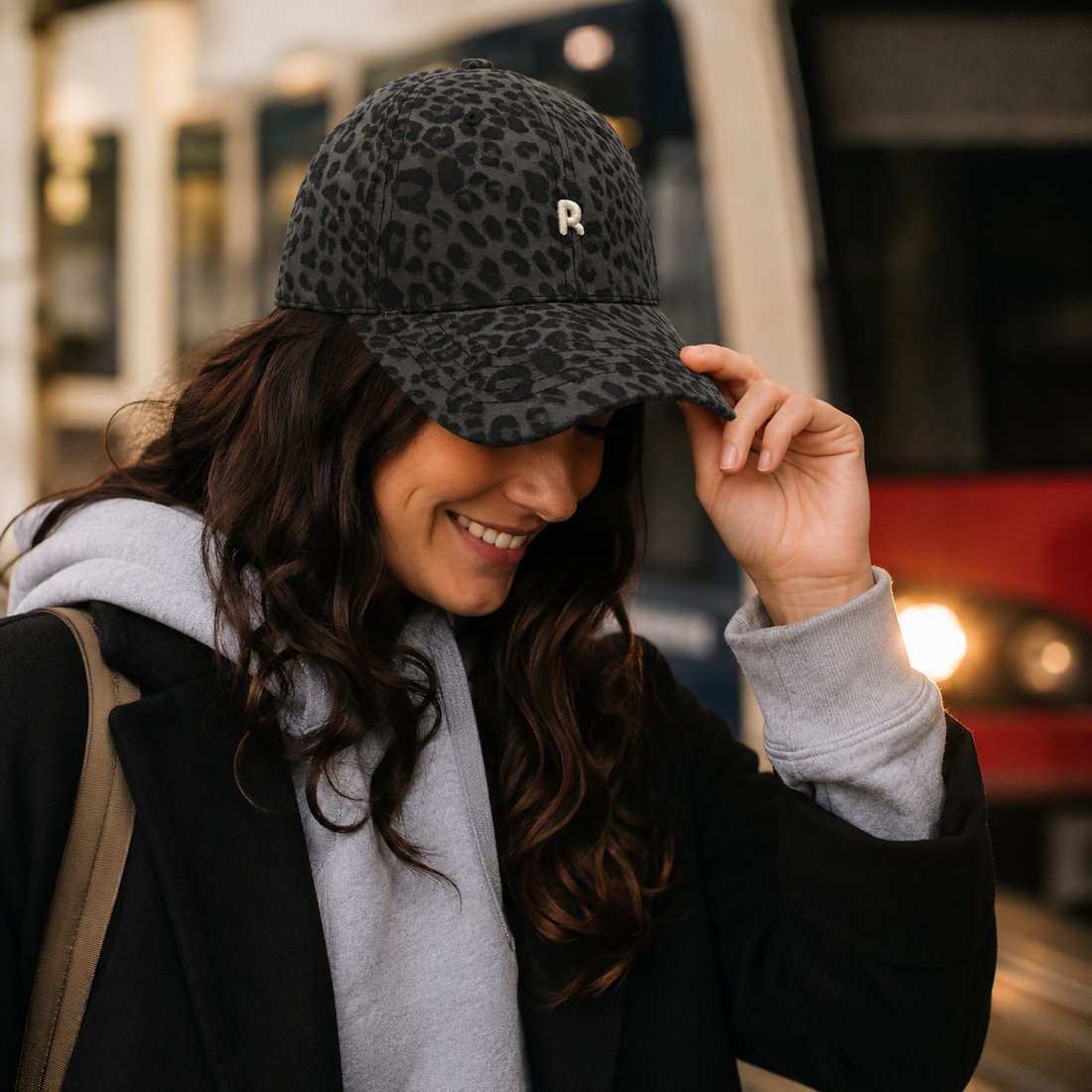 Gorra De Leopardo Gris Yoyoso