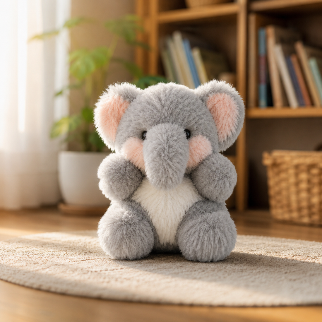 Peluche Elefante Gris Sentado 17Cm Yoyoso