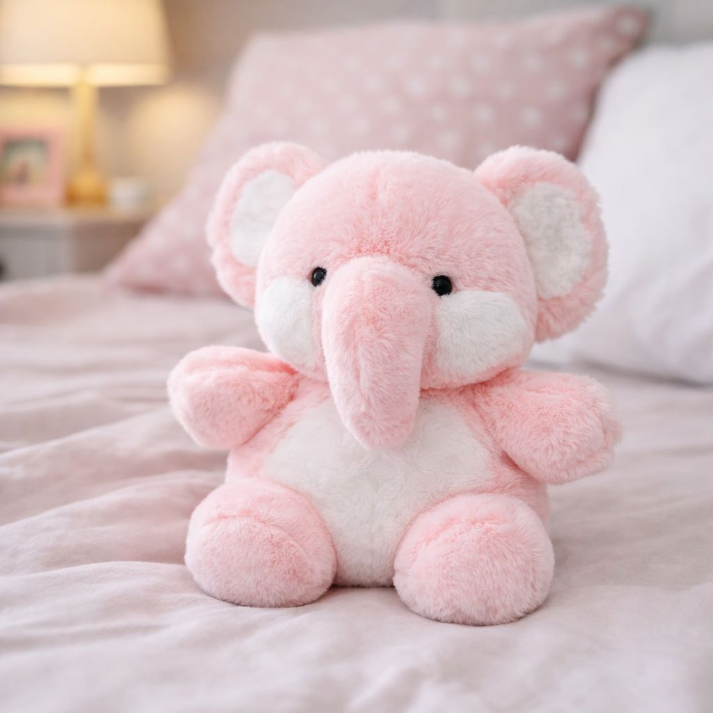 Peluche Elefante Rosado 30 cm Suave y Adorable Yoyoso