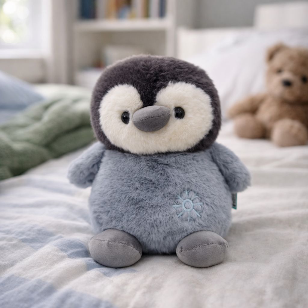Peluche Pingüino con Copo de Nieve 35 cm Suave y Decorativo Yoyoso