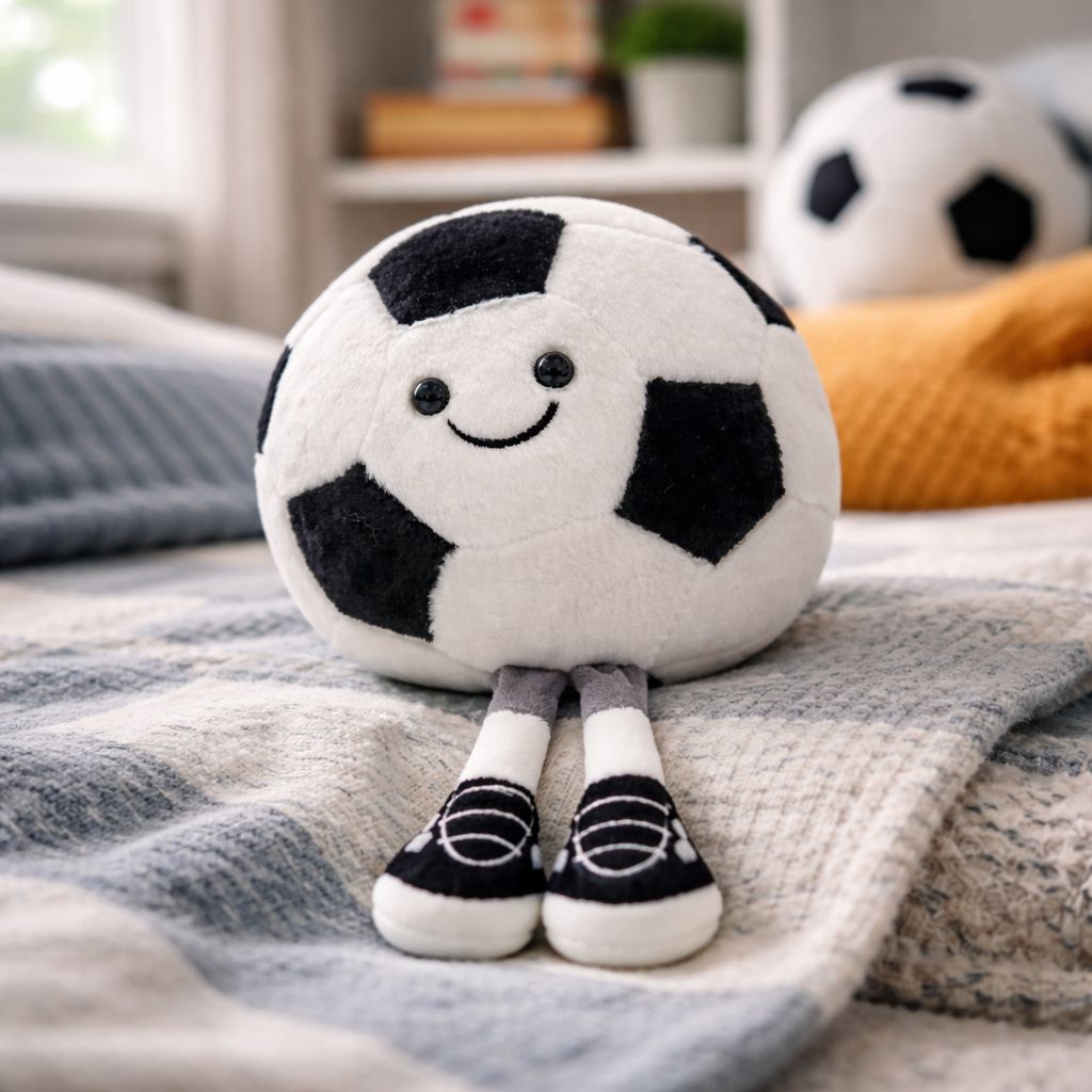 Peluche Balón de Fútbol con Piernas Largas 25 cm Divertido y Suave Yoyoso