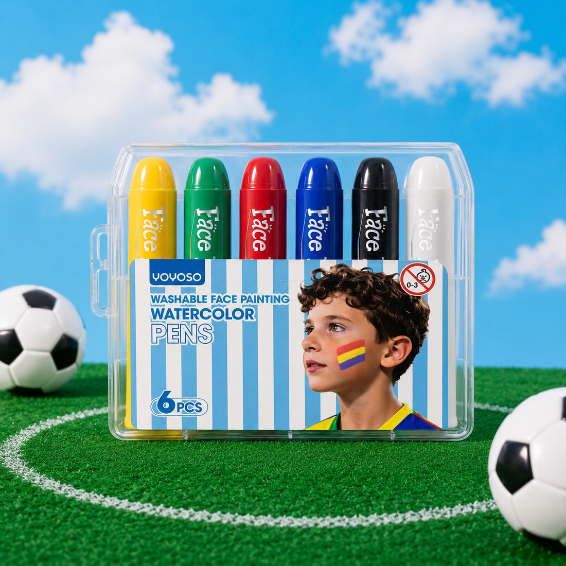 Pinturas Para La Cara Lavables 6 Und Yoyoso