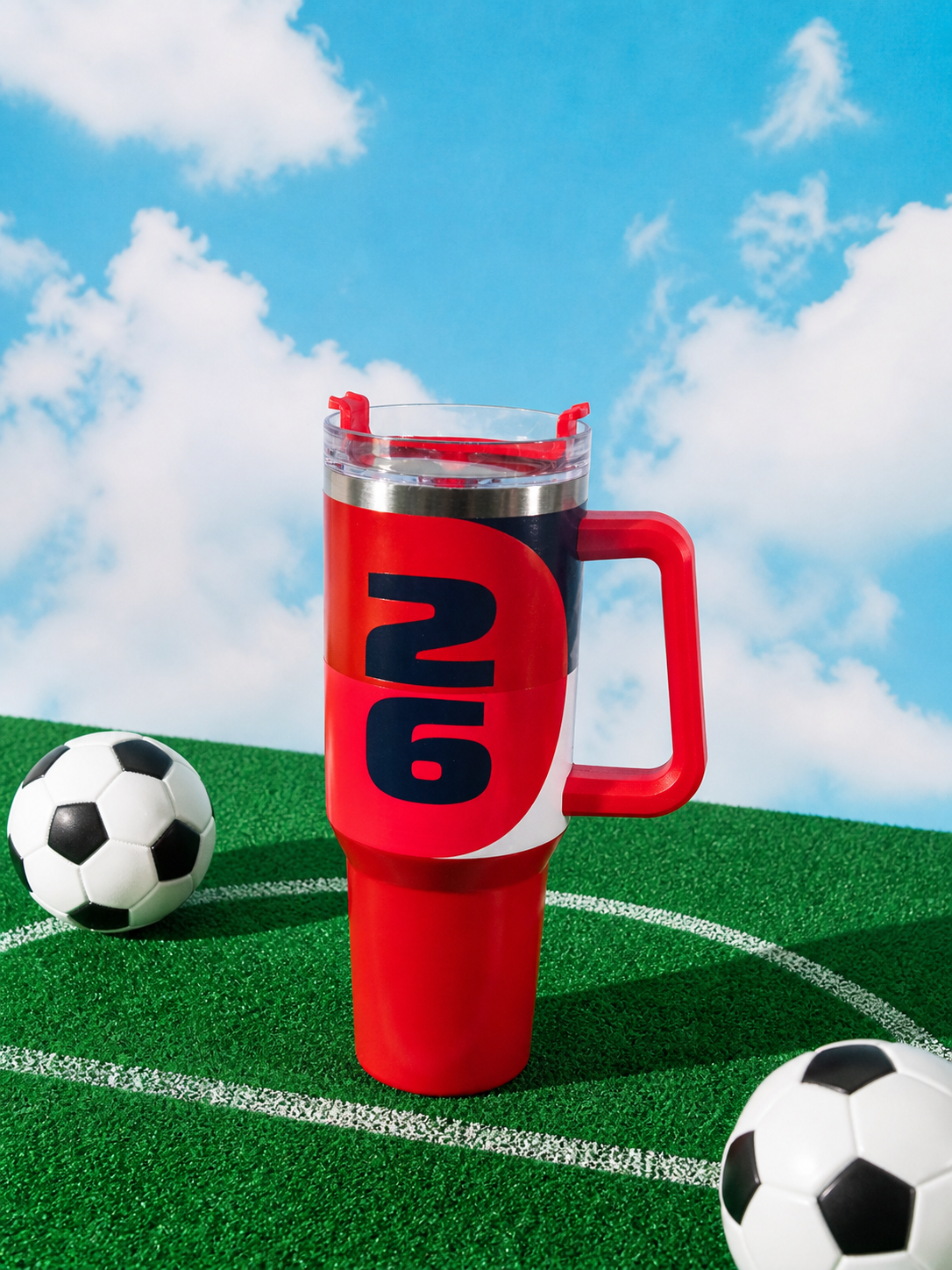 Termo Insulado Mundial Azul Con Rojo 1.2 L Yoyoso