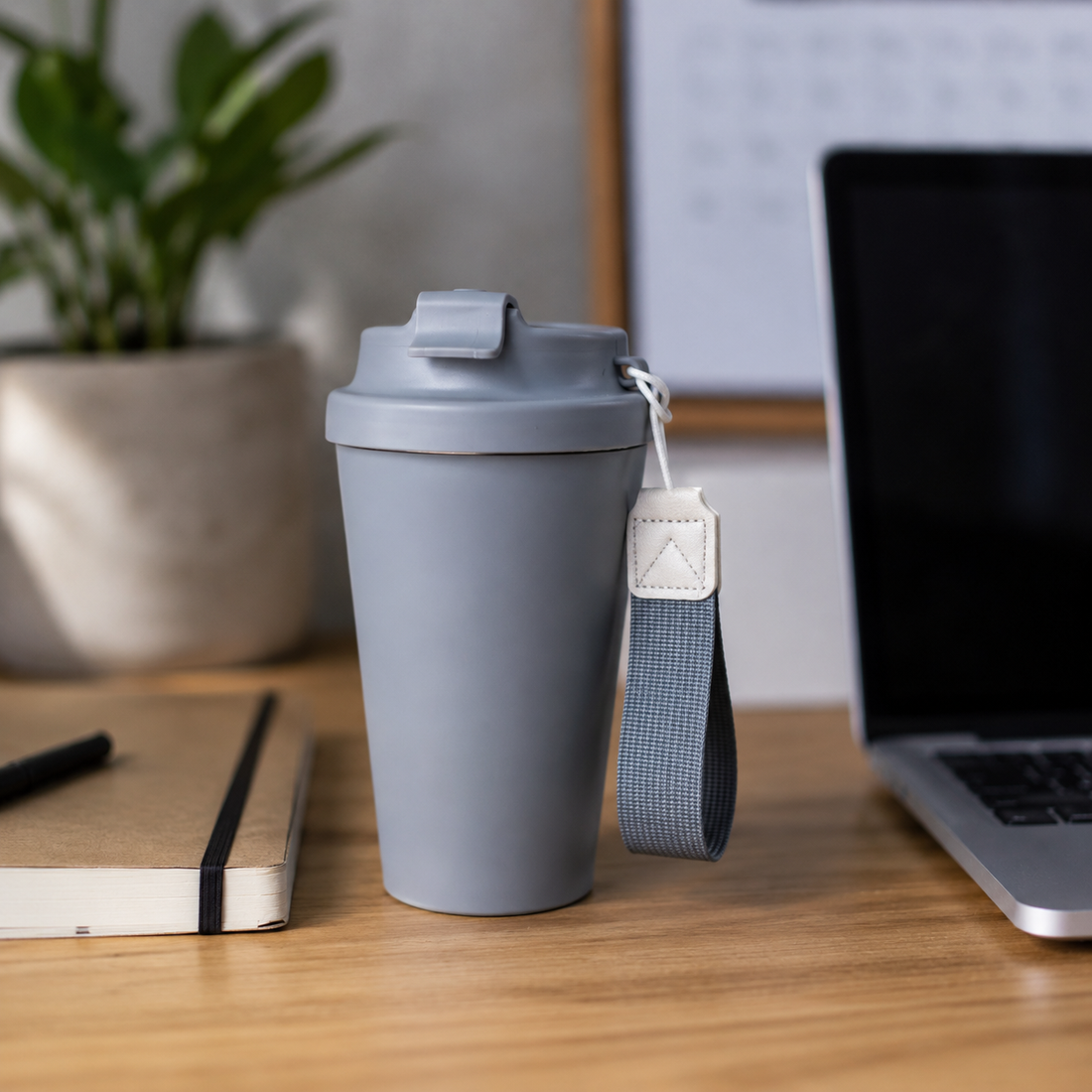Vaso Insulado Para Café Con Agarre Unicolor 420 Ml Yoyoso