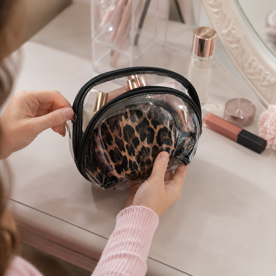 Set De Cosmetiqueras Animal Print 3 Piezas Yoyoso