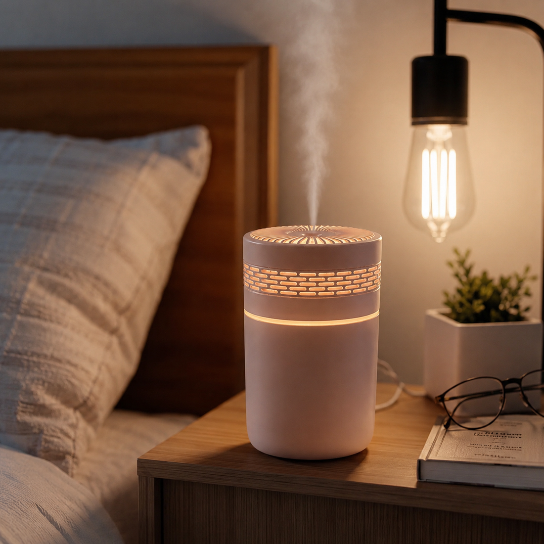 Humidificador Con Luces Rosado Yoyoso