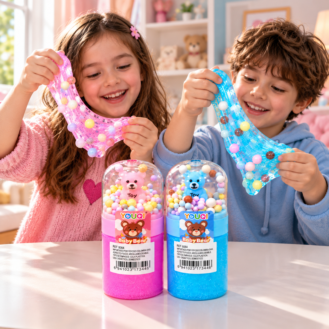 Slime Sensorial con Escarcha y Osito Baby Bear – Yoyoso