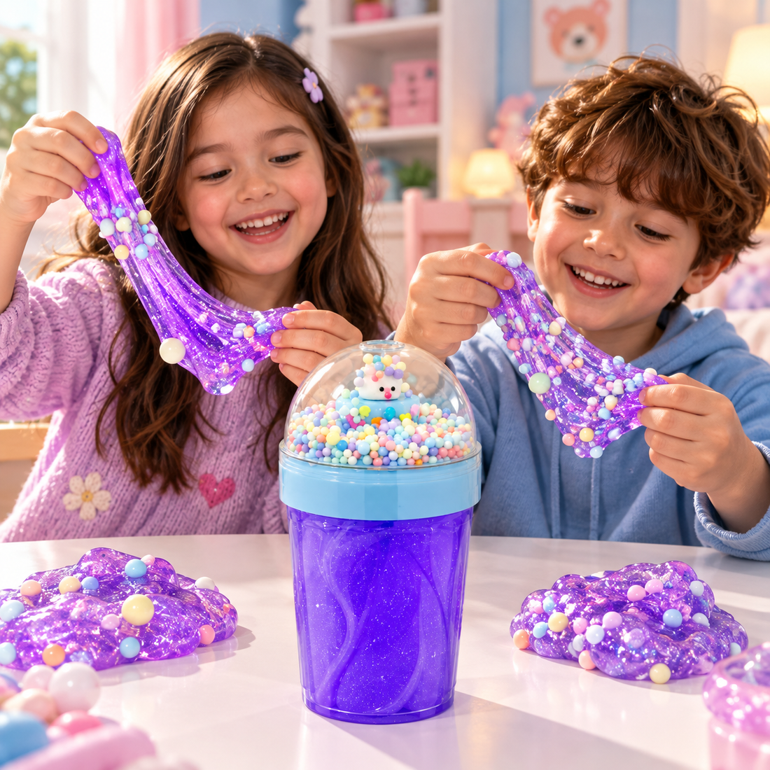 Slime Sensorial con Escarcha y Bolitas de Colores – Yoyoso