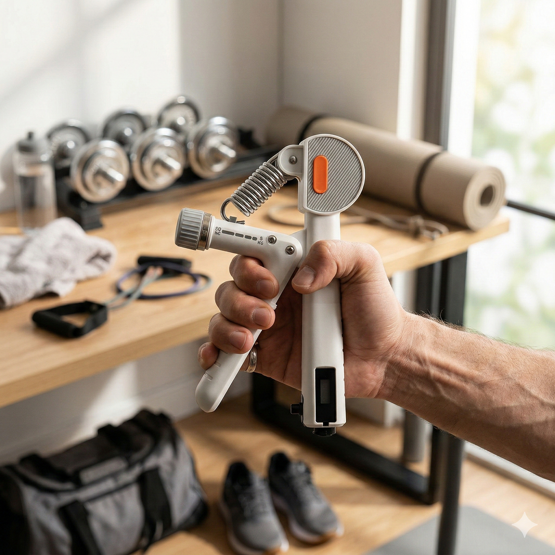 Ejercitador de Mano con Contador y Resistencia Ajustable Yoyoso