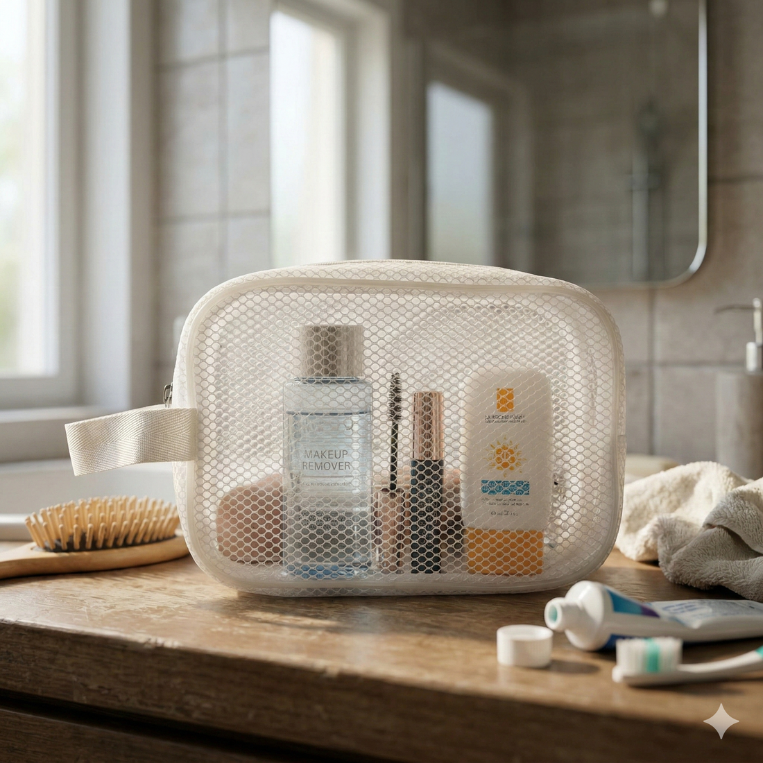 Neceser Blanco Pequeño Compacto Elegante y Práctico-Yoyoso