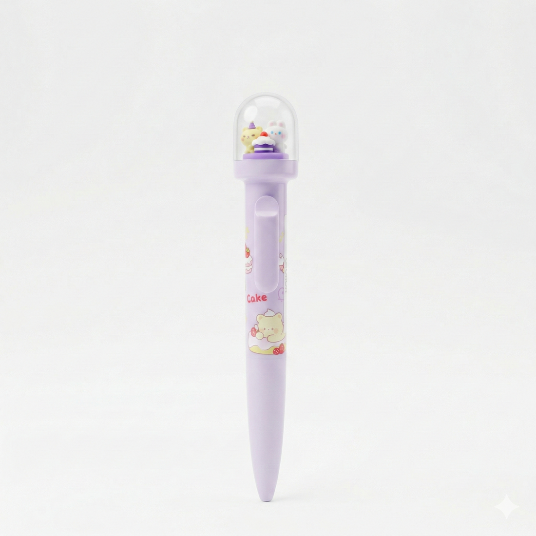 Bolígrafo  con Personajes de Pastelería y Cúpula de Purpurina Yoyoso
