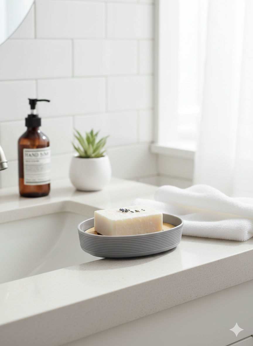 Jabonera Minimalista  Gris Yoyoso