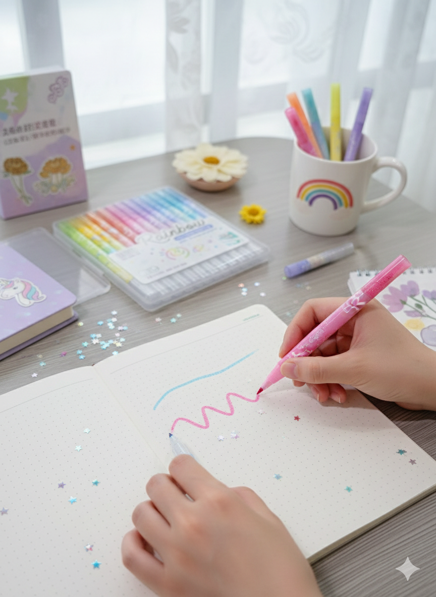 MARCADORES MAGICOS DOBLE COLOR