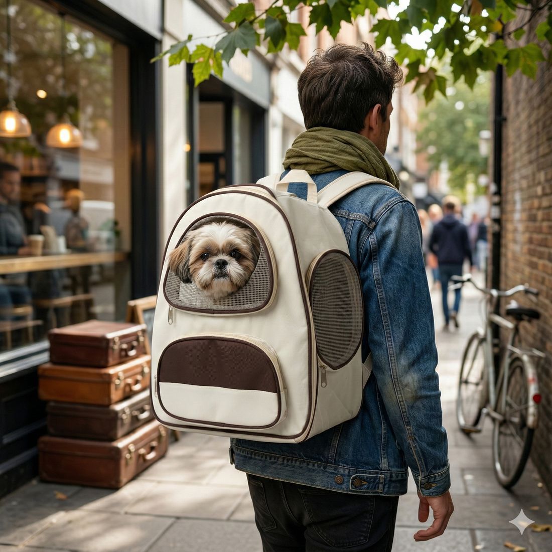Mochila Transportadora para Mascotas Pequeñas con Ventana de Malla y Ventilación Yoyoso