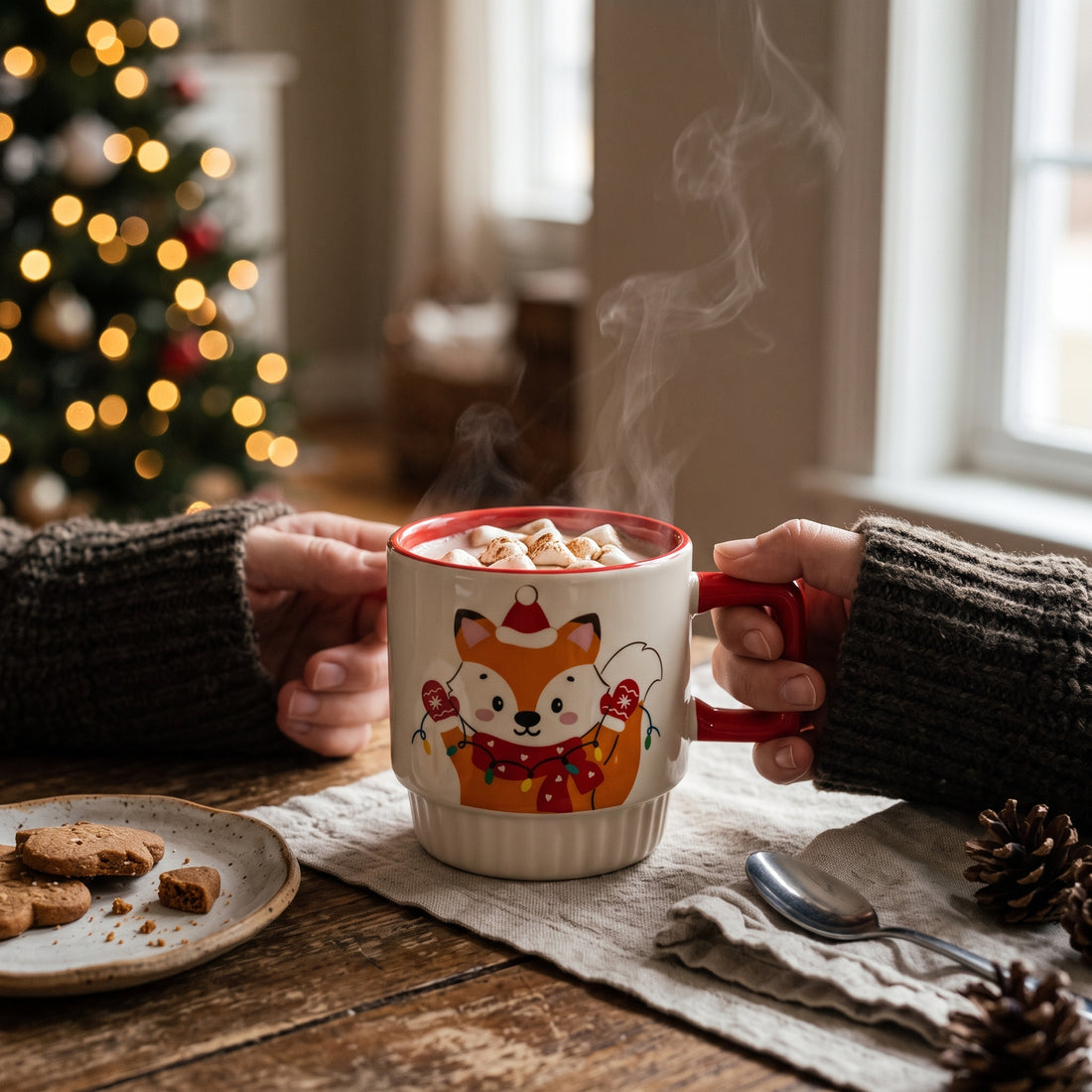 Taza de Cerámica Navideña Apilable 280 ml Yoyoso