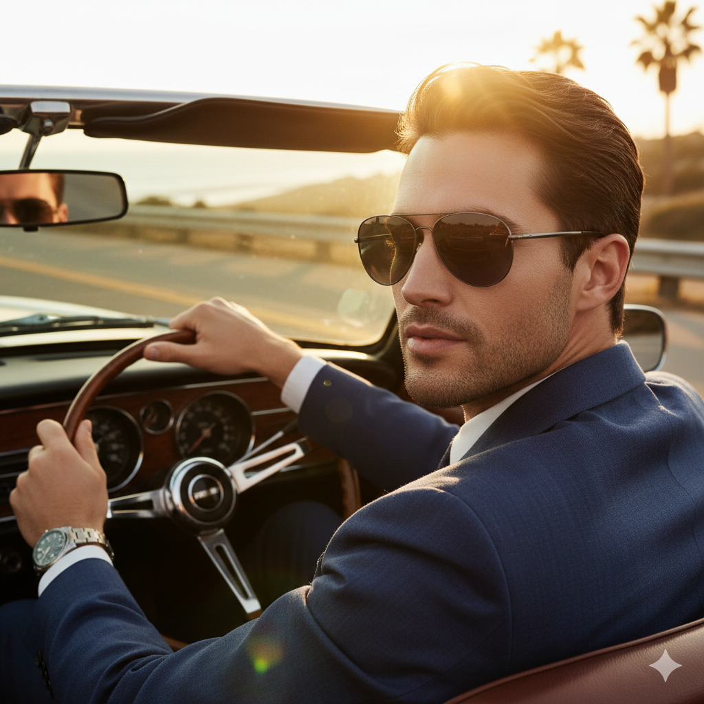 Gafas de Sol Aviador Unisex Marco Negro Lentes Degradé Gris Yoyoso