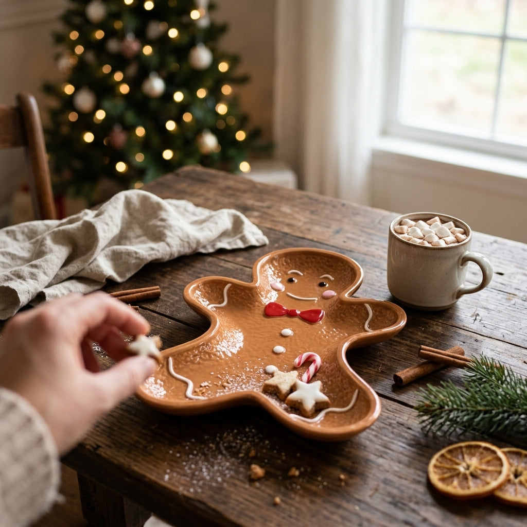 Plato Navideño Muñeco de Jengibre Yoyoso