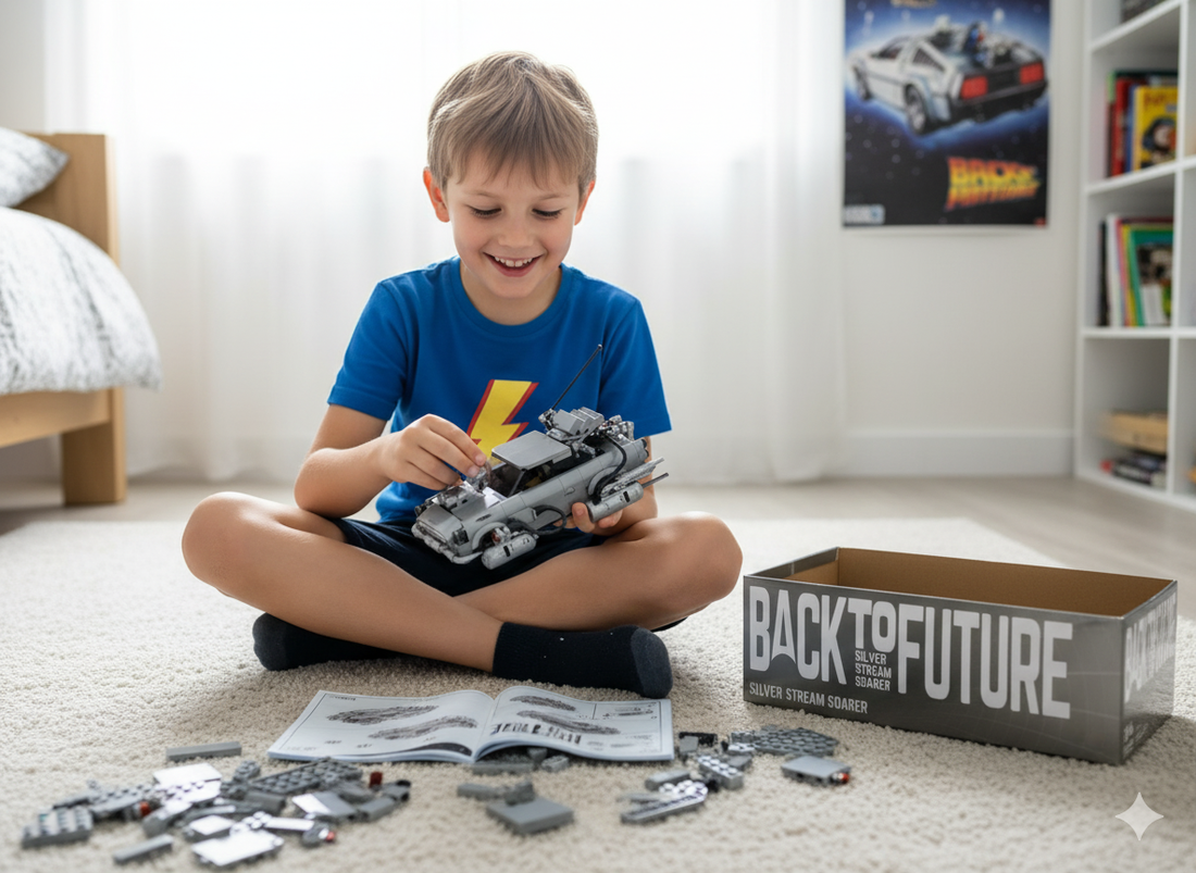 Set de Construcción "Back To Future" Silver Stream Soarer - 514 Piezas Transformables Yoyoso