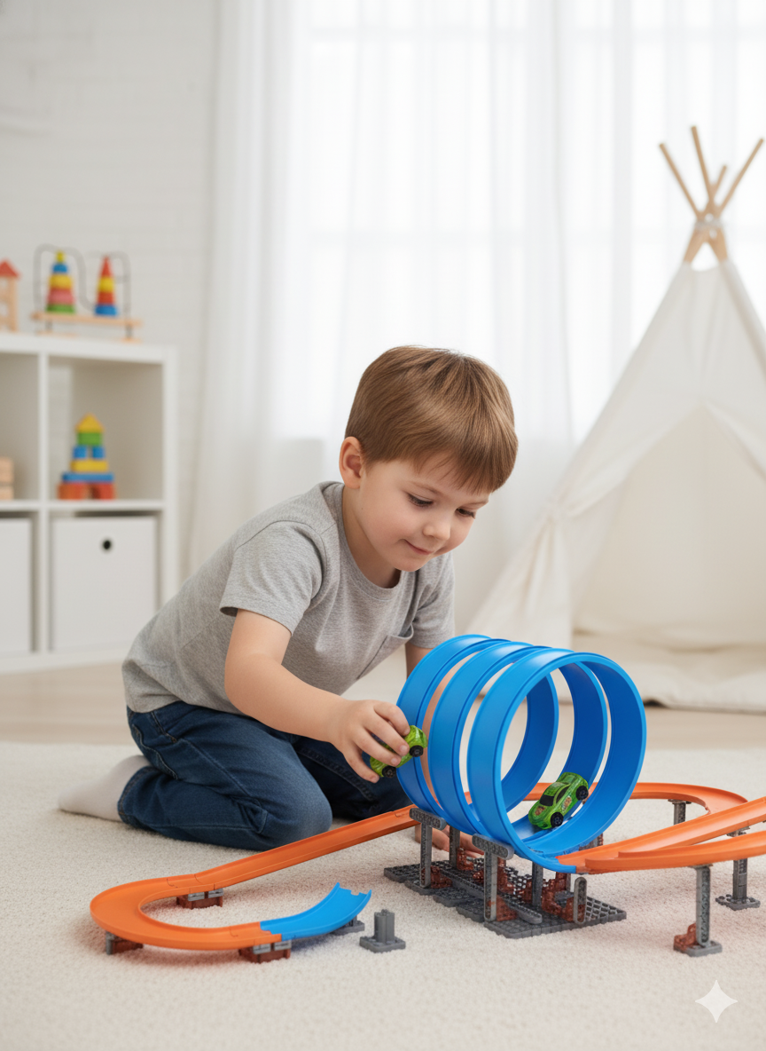 Set de Pista de Carreras Flexible y Modular  Construcción DIY con Múltiples Diseños Yoyoso