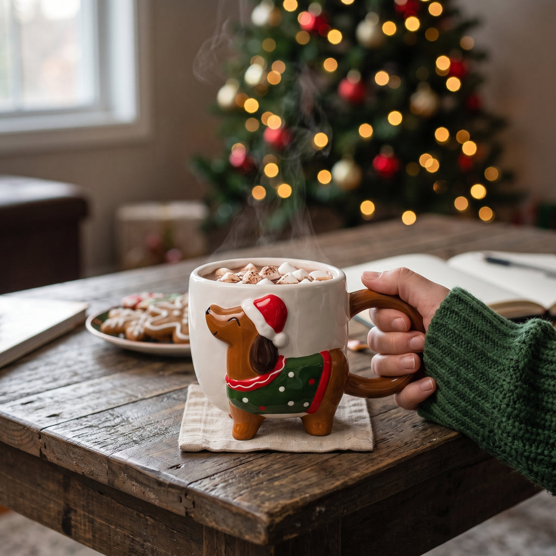 Taza Cerámica Perro Navideño 300 MLYoyoso