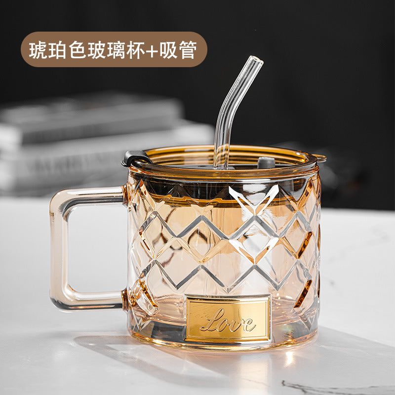 VASO NEGRO CON PITILLO - 500ML