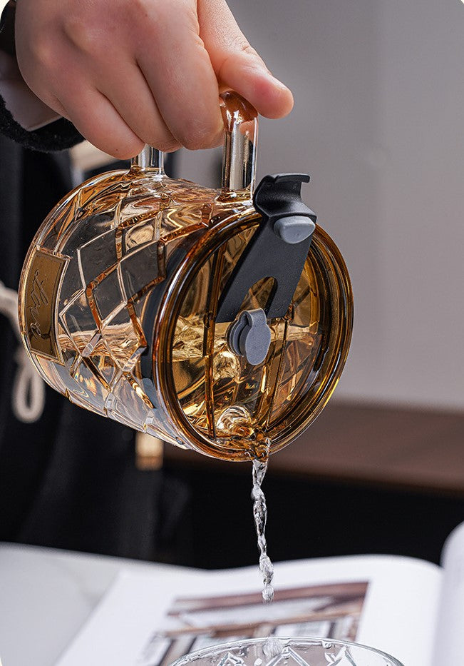 VASO NEGRO CON PITILLO - 500ML