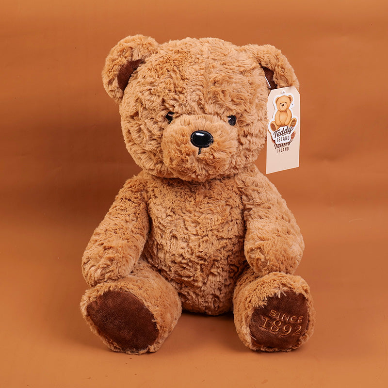 PELUCHE - TEDDY ISLAND - MARRON OSCURO SENTADO - 35CM