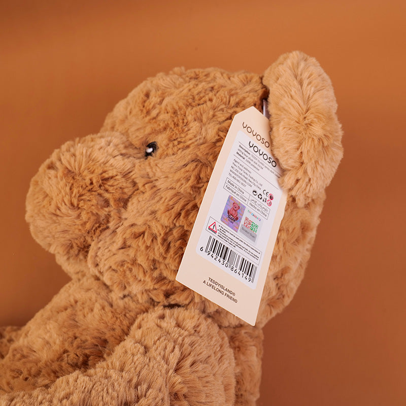 PELUCHE - TEDDY ISLAND - MARRON OSCURO SENTADO - 35CM