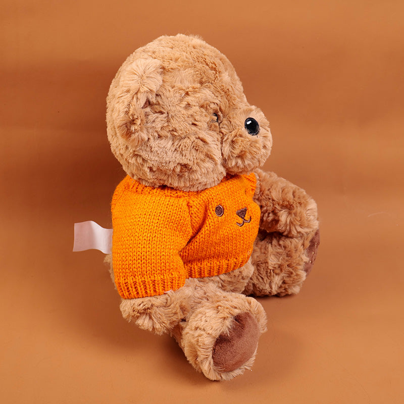 PELUCHE - TEDDY ISLAND - SUETER NARANJA - 25CM